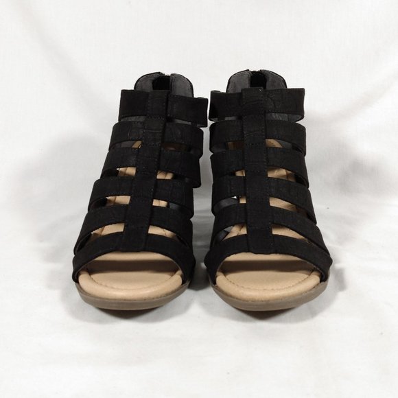 Dr Scholl's Chaser black Heeled Sandal Wedge-Various Sizes-New in box - Picture 3 of 7